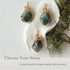 Three raw emerald pendants showing natural variation in size, shape, and green colour by Designs by Nature Gems.