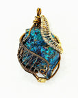 Raw Peacock Ore Crystal Pendant - Bornite Necklace DesignsbyNatureGems