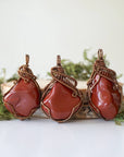 Raw Red Jasper Crystal Pendant - 24 Inch Necklace DesignsbyNatureGems