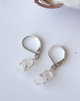 Rock Crystal Drop Earrings - Sterling Silver Plated DesignsbyNatureGems