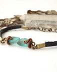 Rohan-Men's Blue Raw Apatite Bracelet Designs by Nature Gems