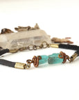 Rohan-Men's Blue Raw Apatite Bracelet Designs by Nature Gems