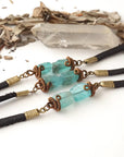 Rohan-Men's Blue Raw Apatite Bracelet Designs by Nature Gems