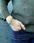 Rohan-Men's Blue Raw Apatite Bracelet Designs by Nature Gems