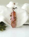 Ruby Aura Quartz - Antique Bronze Necklace Designs by Nature Gems