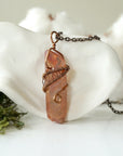 Ruby Aura Quartz - Antique Bronze Necklace Designs by Nature Gems