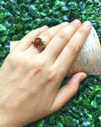 Sardonyx Crystal Ring in Dark Silver and Antique Bronze DesignsbyNatureGems