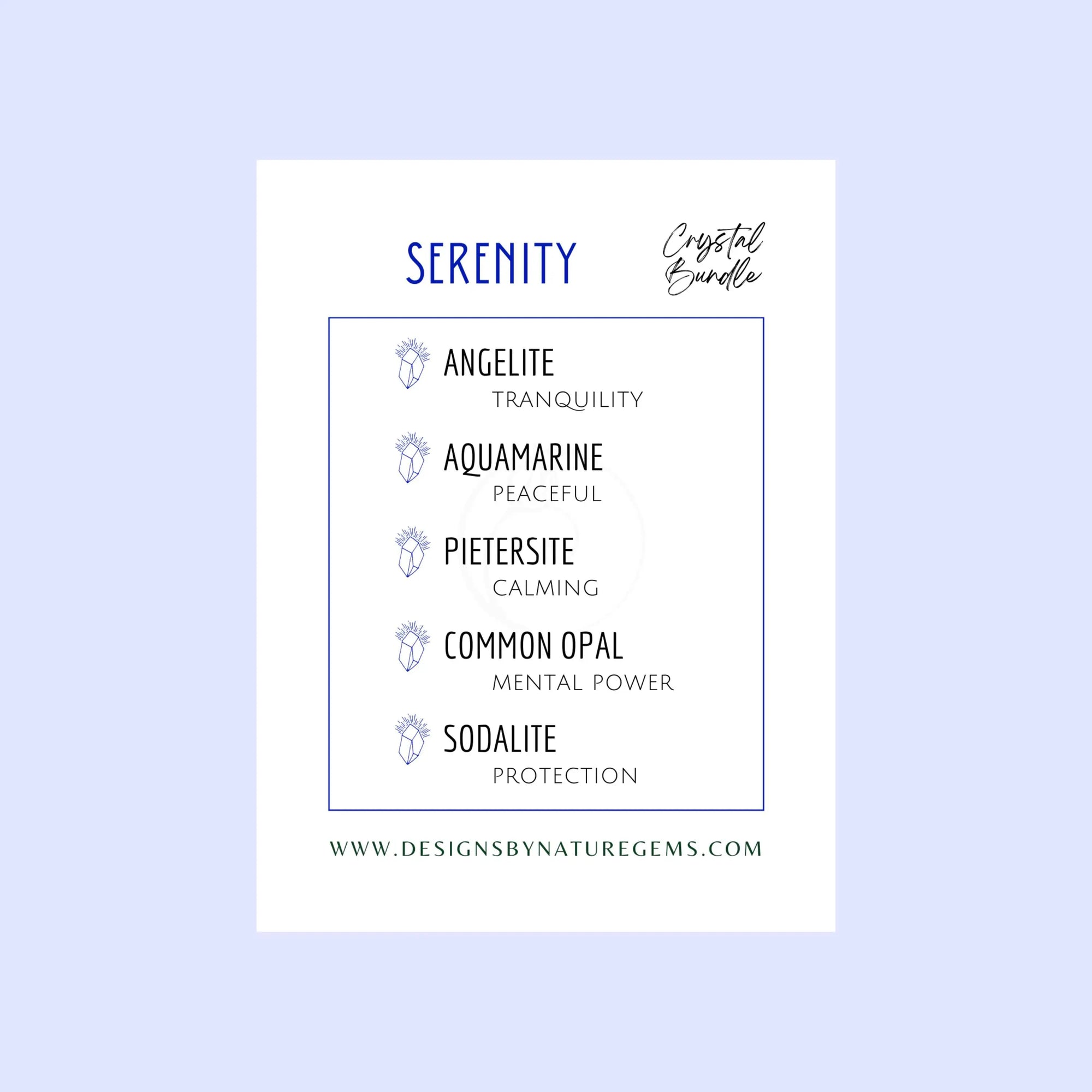 Serenity Crystals - Bundle Bags Designs by Nature Gems