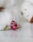 Sterling Silver Pink Tourmaline - Charm Necklace DesignsbyNatureGems