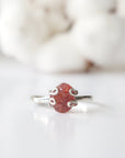 Strawberry Quartz - Adjustable Ring - Sterling Silver Designs by Nature Gems
