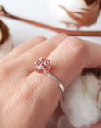 Strawberry Quartz - Adjustable Ring - Sterling Silver Designs by Nature Gems