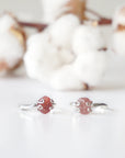 Strawberry Quartz - Adjustable Ring - Sterling Silver Designs by Nature Gems