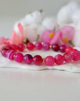 Versace Pink Mala Bracelet - Model 3 Designs by Nature Gems