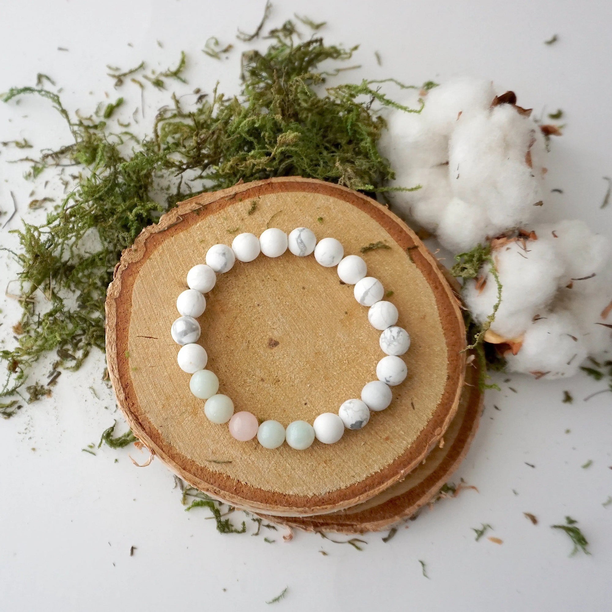 White Howlite Bracelet - Calming Unicorn Bracelet DesignsbyNatureGems