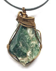 Wire Wrapped Raw Bloodstone Crystal Necklace - March Birthstone Necklace DesignsbyNatureGems