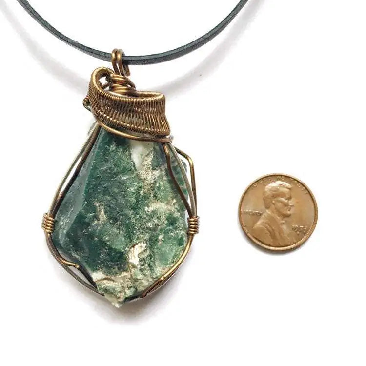Bloodstone Size Comparison to a Penny