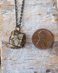 Wire Wrapped Raw Pyrite Crystal Necklace DesignsbyNatureGems